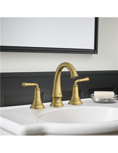 American Standard Delancey 8-Inch Widespread 2-Handle Bathroom Faucet 1.2 gpm/4.5 L/min With Lever Handles