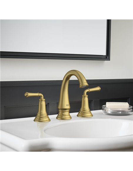 American Standard Delancey 8-Inch Widespread 2-Handle Bathroom Faucet 1.2 gpm/4.5 L/min With Lever Handles