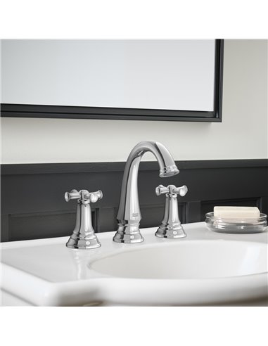 American Standard Delancey 8-Inch Widespread 2-Handle Bathroom Faucet 1.2 gpm/4.5 L/min With Cross Handles