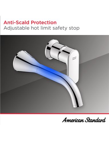 American Standard Millennial Single Handle Wall Mount Faucet 1.2 gpm/4.5 L/min with Grid Drain