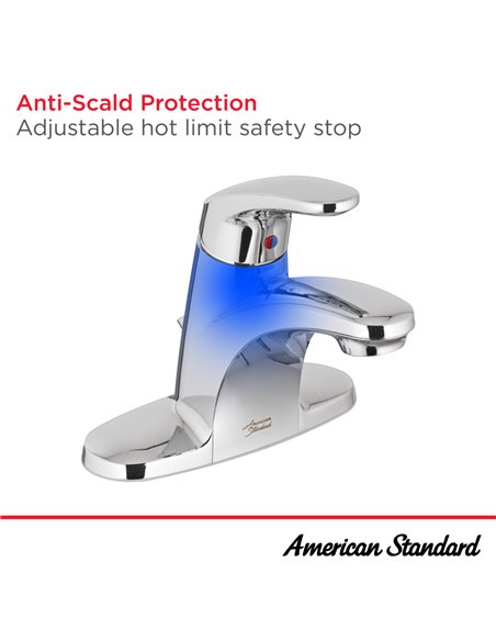 American Standard Colony PRO 4-Inch Centerset Single-Handle Bathroom Faucet 1.2 gpm/4.5 L/min With Lever Handle