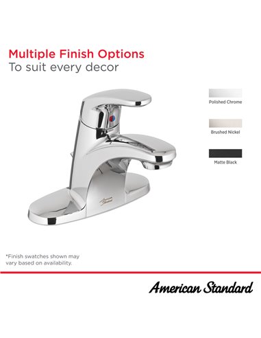 American Standard Colony PRO 4-Inch Centerset Single-Handle Bathroom Faucet 1.2 gpm/4.5 L/min With Lever Handle