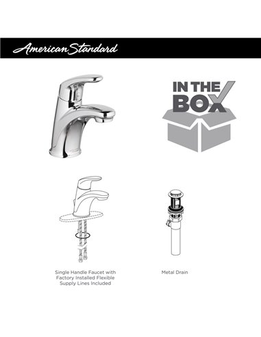 American Standard Colony PRO Single Hole Single-Handle Bathroom Faucet 1.2 gpm/4.5 L/min With Lever Handle