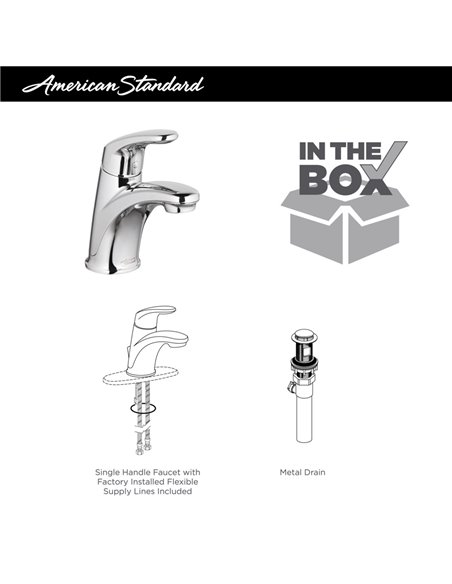 American Standard Colony PRO Single Hole Single-Handle Bathroom Faucet 1.2 gpm/4.5 L/min With Lever Handle