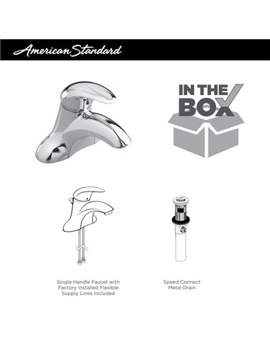 American Standard Reliant3 Cset Lavy WSp Con Drain Ec - 7385000