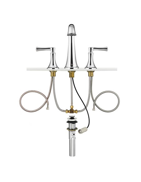 American Standard Estate 8-Inch Widespread 2-Handle Bathroom Faucet 1.2 gmp/4.5 L/min With Lever Handles