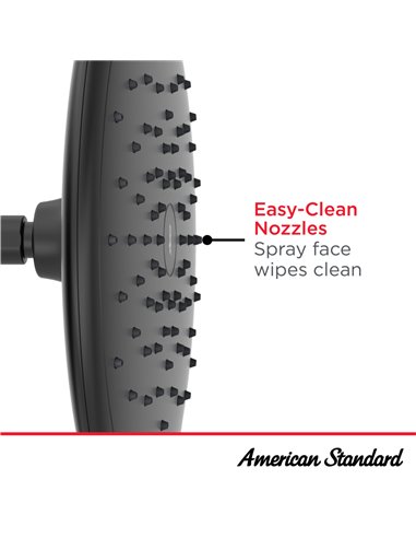 American Standard Spectra Rain 11-Inch 1.8 gpm/6.8 L/min Water-Saving Rain Showerhead