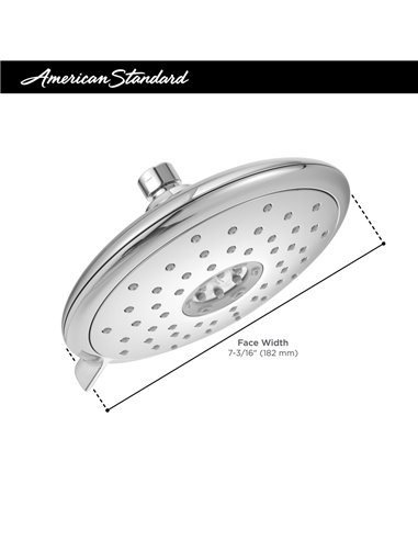 American Standard Spectra Fixed 7-Inch 1.8 gpm/6.8 L/
min Fixed Showerhead