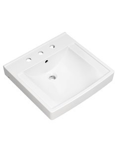 American Standard Decorum 21 x 20-1/4-Inch (533 x 514 mm) Wall-Hung EverClean Sink With 8-Inch Widespread 2