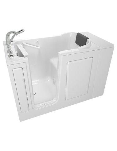 American Standard Gelcoat Premium Series 28 x 48-Inch Walk-in Tub With Air Spa System - Left-Hand Drain With Faucet