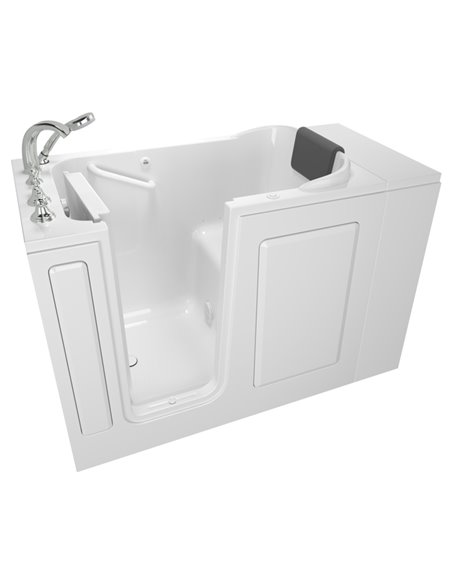 American Standard Gelcoat Premium Series 28 x 48-Inch Walk-in Tub With Air Spa System - Left-Hand Drain With Faucet