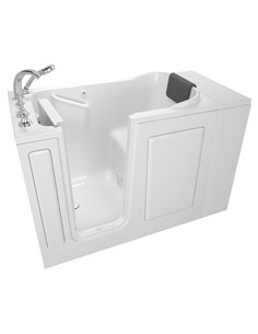 American Standard Gelcoat Premium Series 28 x 48-Inch Walk-in Tub With Soaking Bath - Left-Hand Drain With Faucet