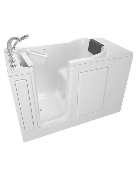 American Standard Gelcoat Premium Series 28 x 48-Inch Walk-in Tub With Soaking Bath - Left-Hand Drain With Faucet