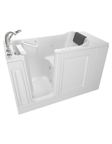 American Standard Acrylic Luxury Series 28 x 48-Inch Walk-in Tub With Combination Air Spa and Whirlpool Systems - Left-Hand Drai