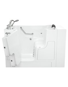 American Standard Gelcoat Premium Series 30 x 52-Inch Walk-in Tub With Combination Air Spa and Whirlpool Systems - Left-Hand Dra
