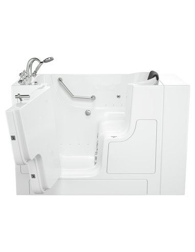 American Standard Gelcoat Premium Series 30 x 52-Inch Walk-in Tub With Combination Air Spa and Whirlpool Systems - Left-Hand Dra