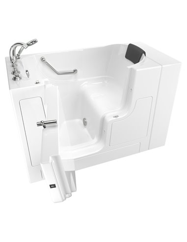 American Standard Gelcoat Premium Series 30 x 52-Inch Walk-in Tub With Soaking Bath - Left-Hand Drain With Faucet