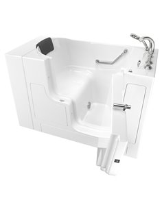 American Standard Gelcoat Premium Series 30 x 52-Inch Walk-in Tub With Soaking Bath - Right-Hand Drain With Faucet