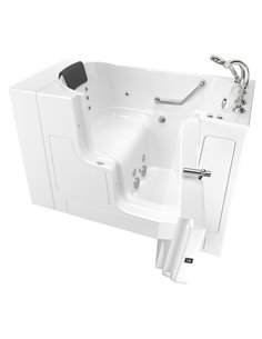 American Standard Gelcoat Premium Series 30 x 52-Inch Walk-in Tub With Whirlpool System - Right-Hand Drain With Faucet