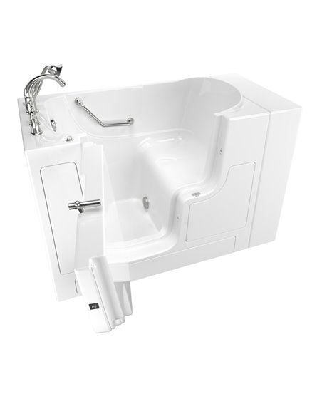 American Standard Gelcoat Value Series 30 x 52-Inch Walk-in Tub With Soaking Bath - Left-Hand Drain With Faucet
