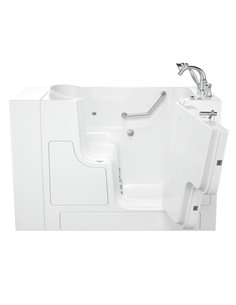 American Standard Gelcoat Value Series 30 x 52-Inch Walk-in Tub With Whirlpool System - Right-Hand Drain With Faucet