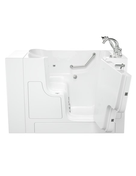 American Standard Gelcoat Value Series 30 x 52-Inch Walk-in Tub With Whirlpool System - Right-Hand Drain With Faucet
