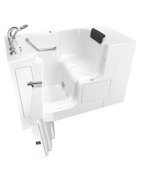 American Standard Gelcoat Premium Series 32 x 52-Inch Walk-in Tub With Soaking Bath - Left-Hand Drain With Faucet