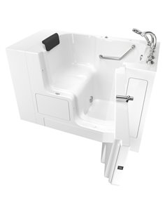 American Standard Gelcoat Premium Series 32 x 52-Inch Walk-in Tub With Soaking Bath - Right-Hand Drain With Faucet