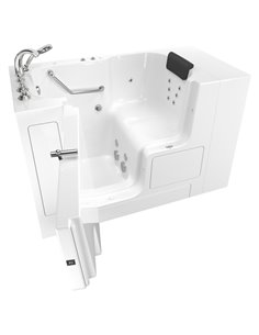 American Standard Gelcoat Premium Series 32 x 52-Inch Walk-in Tub With Whirlpool System - Left-Hand Drain With Faucet