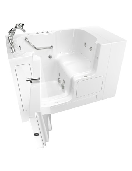 American Standard Gelcoat Value Series 32 x 52-Inch Walk-in Tub With Combination Air Spa and Whirlpool Systems - Left-Hand Drain