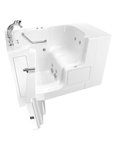 American Standard Gelcoat Value Series 32 x 52-Inch Walk-in Tub With Whirlpool System - Left-Hand Drain With Faucet