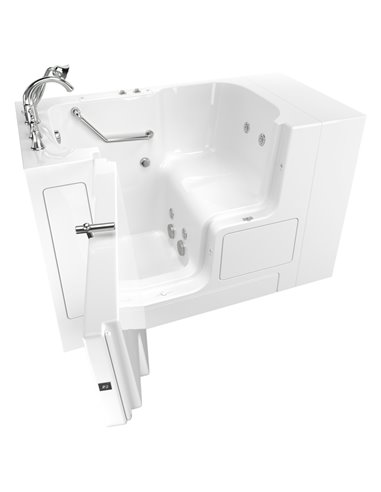 American Standard Gelcoat Value Series 32 x 52-Inch Walk-in Tub With Whirlpool System - Left-Hand Drain With Faucet