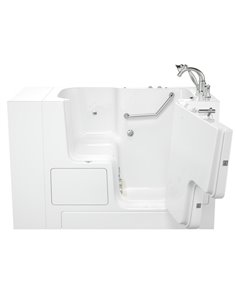 American Standard Gelcoat Value Series 32 x 52-Inch Walk-in Tub With Whirlpool System - Right-Hand Drain With Faucet