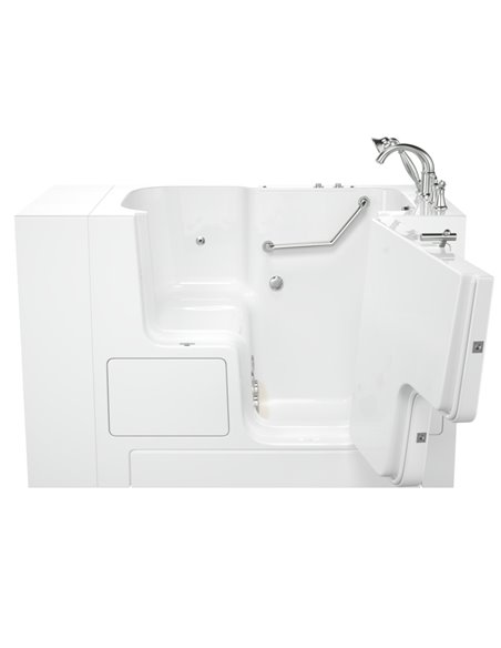 American Standard Gelcoat Value Series 32 x 52-Inch Walk-in Tub With Whirlpool System - Right-Hand Drain With Faucet