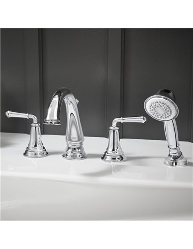 American Standard Delancey Bathtub Faucet With  Lever Handles and Personal Shower for Flash Rough-In Valve