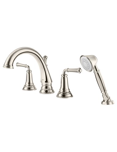 American Standard Delancey Bathtub Faucet With  Lever Handles and Personal Shower for Flash Rough-In Valve