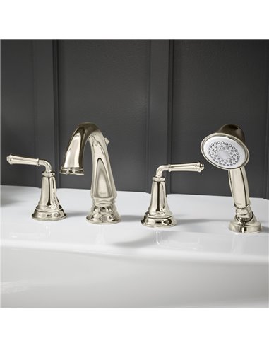 American Standard Delancey Bathtub Faucet With  Lever Handles and Personal Shower for Flash Rough-In Valve