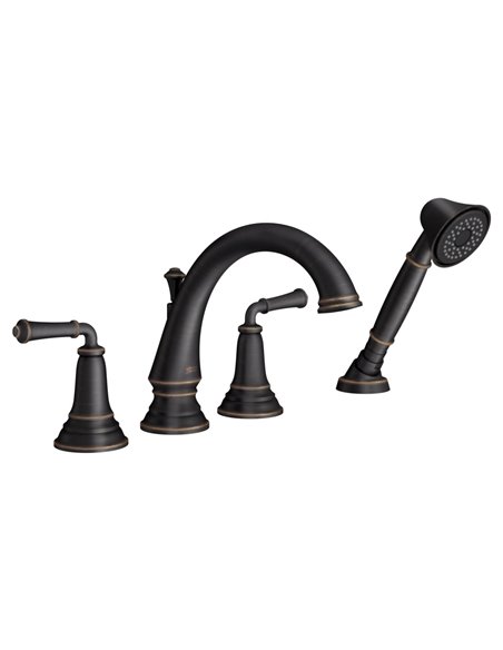 American Standard Delancey Bathtub Faucet With  Lever Handles and Personal Shower for Flash Rough-In Valve