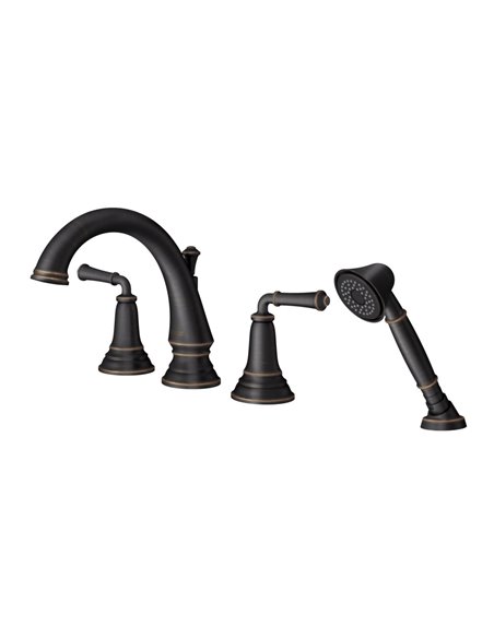 American Standard Delancey Bathtub Faucet With  Lever Handles and Personal Shower for Flash Rough-In Valve