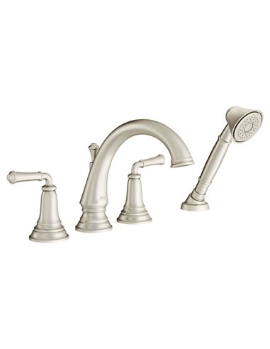 American Standard Delancey Bathtub Faucet With  Lever Handles and Personal Shower for Flash Rough-In Valve