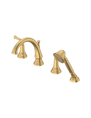 American Standard Delancey Bathtub Faucet With  Lever Handles and Personal Shower for Flash Rough-In Valve