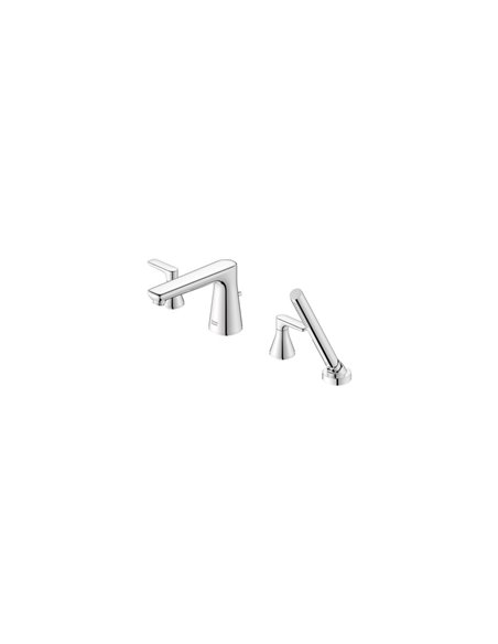 American Standard Millennial Deck Mount Bathtub Faucet with Lever Handles and Personal Shower