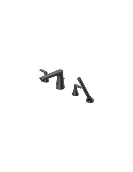 American Standard Millennial Deck Mount Bathtub Faucet with Lever Handles and Personal Shower