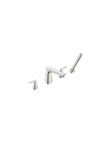 American Standard Millennial Deck Mount Bathtub Faucet with Lever Handles and Personal Shower