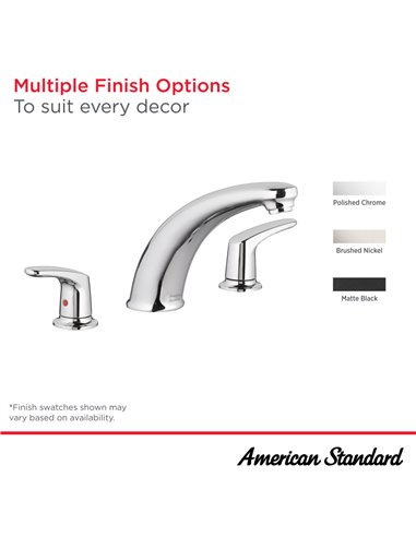 American Standard Colony PRO Bathtub Faucet Trim With Lever Handles for Flash Rough-In Valve