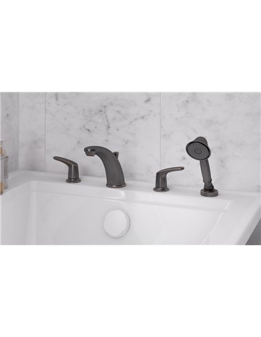American Standard Colony PRO Bathtub Faucet Trim With Lever Handles and Personal Shower for Flash Rough-In Valve