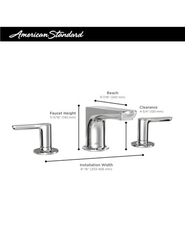 American Standard Studio S Bathtub Faucet With Lever Handles for Flash Rough-In Valve