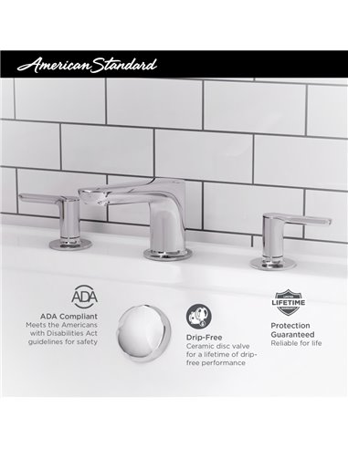 American Standard Studio S Bathtub Faucet With Lever Handles for Flash Rough-In Valve