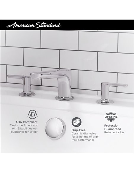 American Standard Studio S Bathtub Faucet With Lever Handles for Flash Rough-In Valve