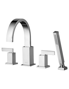American Standard Time Square Bathtub Faucet With Lever Handles and Personal Shower for Flash Rough-In Valve 2